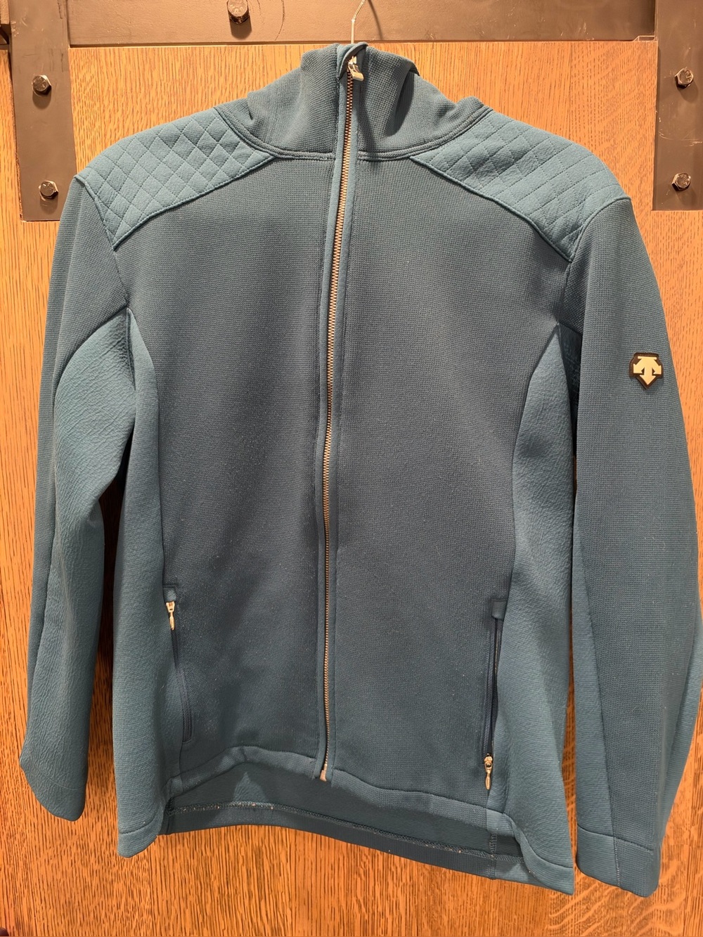 Descente Laurel Hooded Full Zip Performance Jacket Blue Size 8